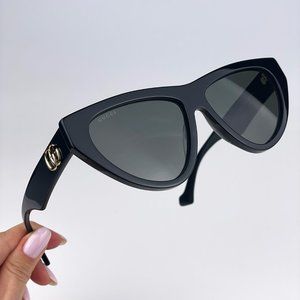 Gucci GG1333S 001 BRAND NEW Sunglasses Sunglasses Black Grey Cat Eye Women